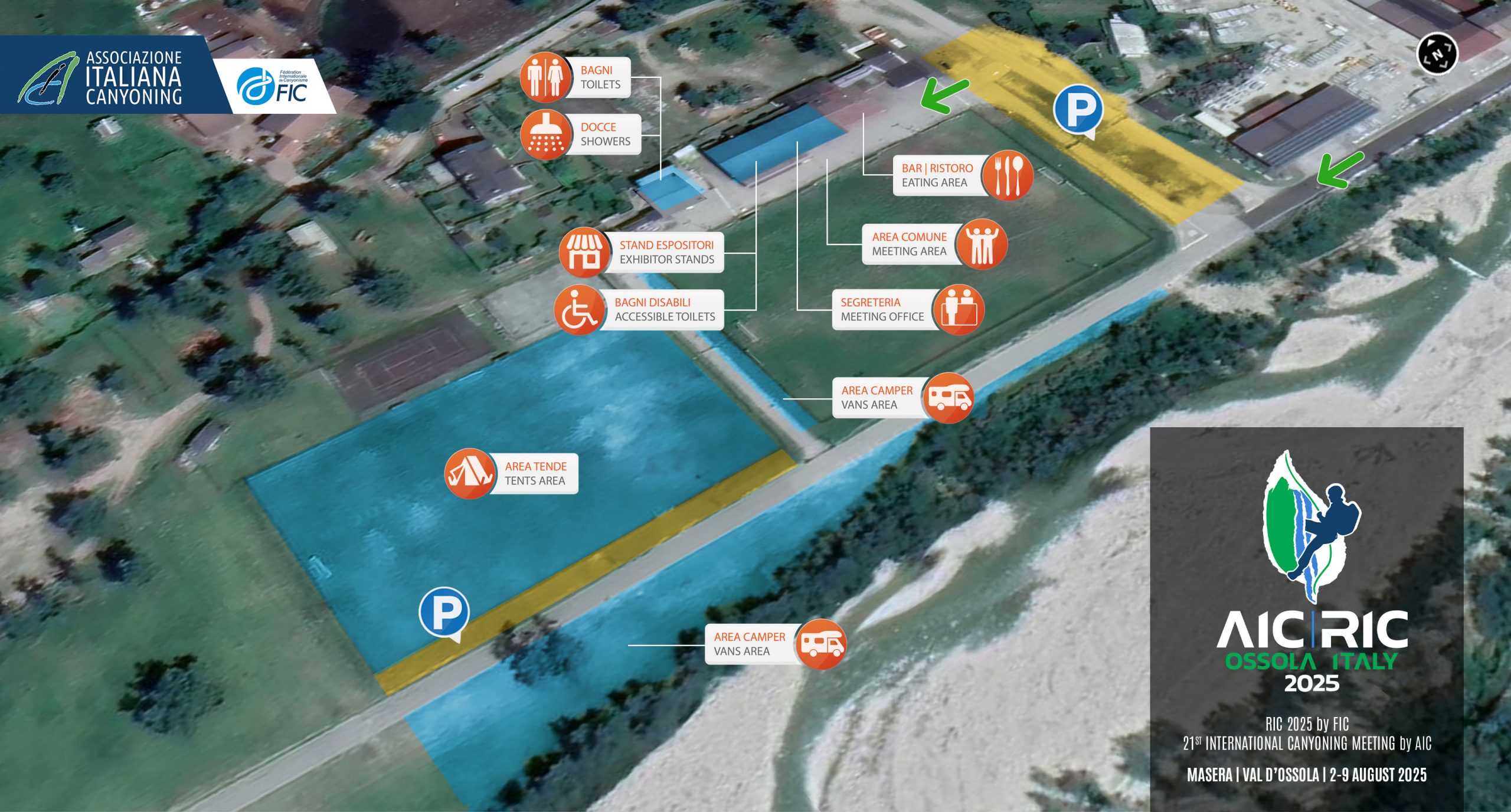 mappa Area Raduno